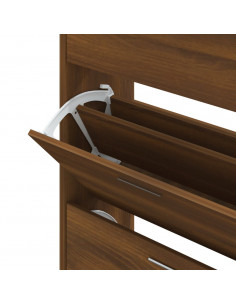 Scarpiera Rovere Marrone 63x24x103 cm in Legno Multistrato
