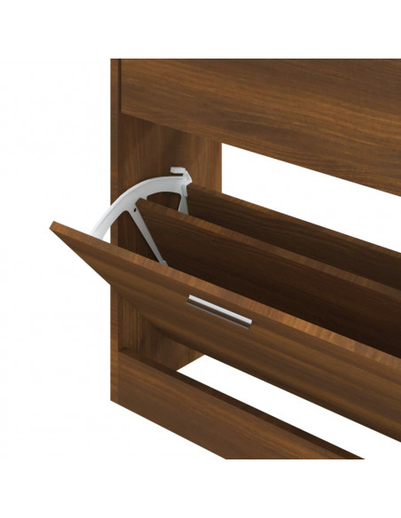 Scarpiera Rovere Marrone 63x24x81 cm in Legno Multistrato