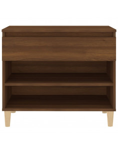 Scarpiera Rovere Marrone 70x36x60 cm in Legno Multistrato