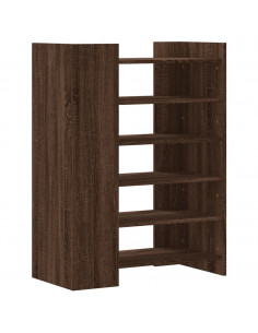 Scarpiera Rovere Marrone 74,5x37,5x100 cm in Legno Multistrato