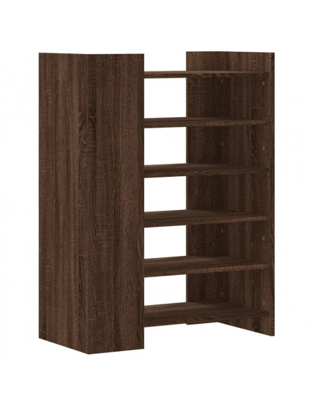 Scarpiera Rovere Marrone 74,5x37,5x100 cm in Legno Multistrato