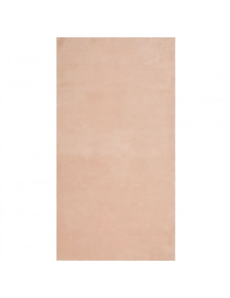 Tappeto a Pelo Corto HUARTE Morbido e Lavabile Rosato 80x150 cm