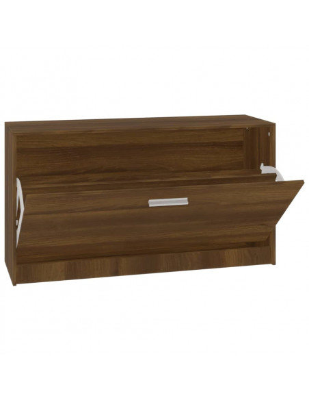 Scarpiera Rovere Marrone 80x24x45 cm in Legno Multistrato