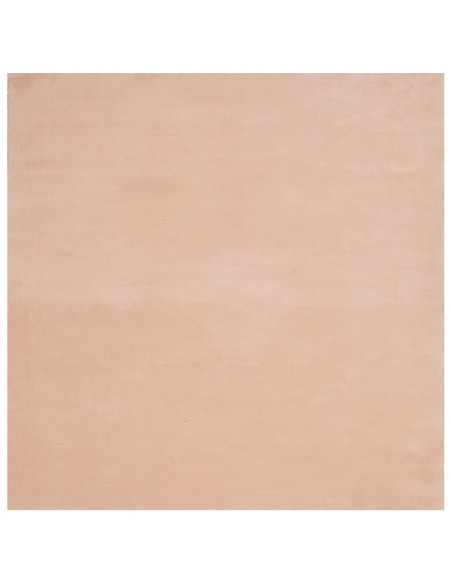 Tappeto a Pelo Corto HUARTE Morbido e Lavabile Rosato 120x120cm