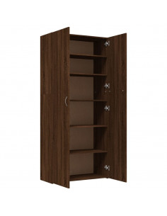 Scarpiera Rovere Marrone 80x35,5x180 cm in Legno Multistrato