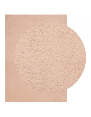 Tappeto a Pelo Corto HUARTE Morbido e Lavabile Rosato 140x200cm