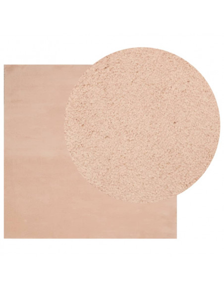 Tappeto a Pelo Corto HUARTE Morbido e Lavabile Rosato 240x240cm