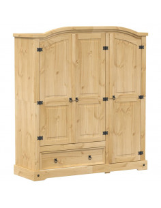 Armadio Corona 151,5x52x170 cm in Legno Massello di Pino 2