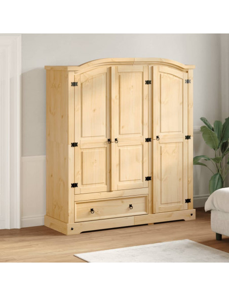 Armadio Corona 151,5x52x170 cm in Legno Massello di Pino