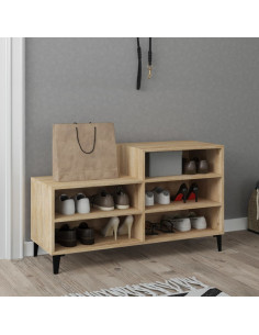 Scarpiera Rovere Sonoma 102x36x60 cm in Legno Multistrato