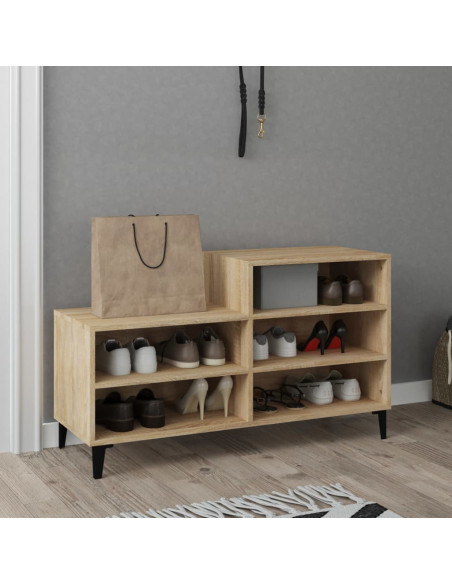 Scarpiera Rovere Sonoma 102x36x60 cm in Legno Multistrato
