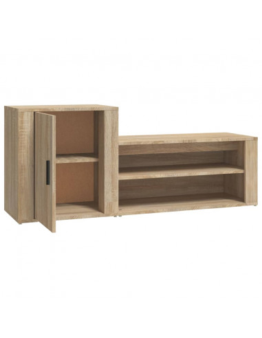 Scarpiera Rovere Sonoma 130x35x54 cm in Legno Multistrato