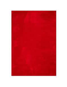 Tappeto a Pelo Corto HUARTE Morbido e Lavabile Rosso 140x200cm