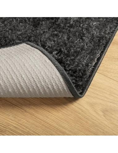 Tappeto a Pelo Lucido Lungo ISTAN Effetto Antracite 200x280 cm