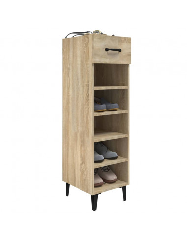 Scarpiera Rovere Sonoma 30x35x105 cm in Legno Multistrato