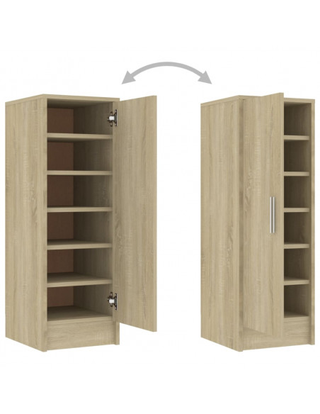 Scarpiera Rovere Sonoma 32x35x92 cm in Truciolato