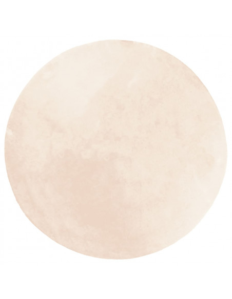 Tappeto a Pelo Corto HUARTE Morbido e Lavabile Beige Ø 80 cm