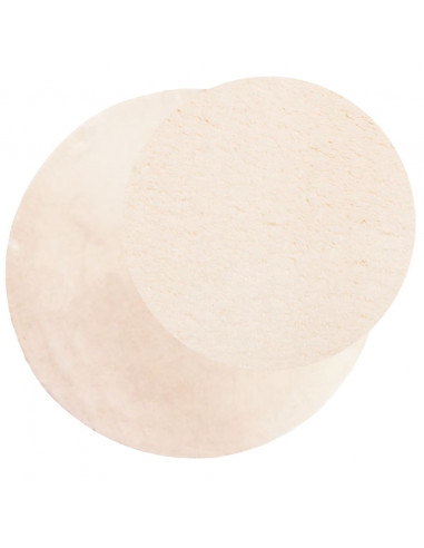 Tappeto a Pelo Corto HUARTE Morbido e Lavabile Beige Ø 80 cm