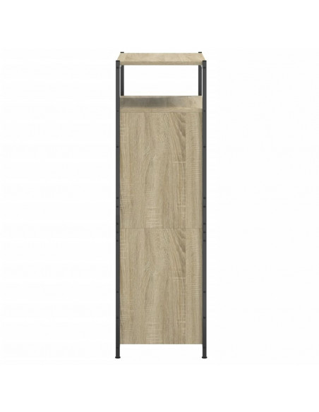 Scarpiera Rovere Sonoma 60x34x112 cm in Legno Multistrato