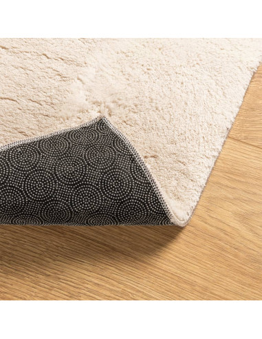Tappeto a Pelo Corto HUARTE Morbido e Lavabile Beige 240x240 cm