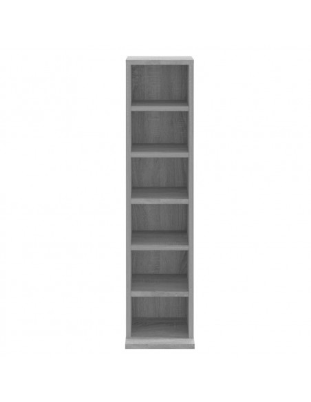 Mobile Porta CD Grigio Sonoma 21x20x88 cm in Legno Multistrato