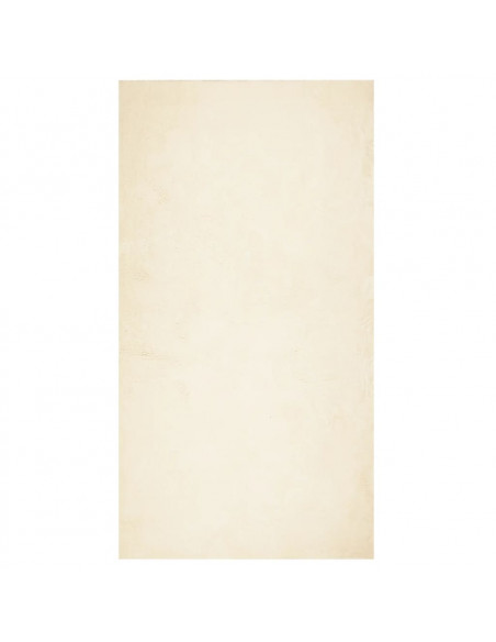 Tappeto a Pelo Corto HUARTE Morbido e Lavabile Crema 80x150 cm