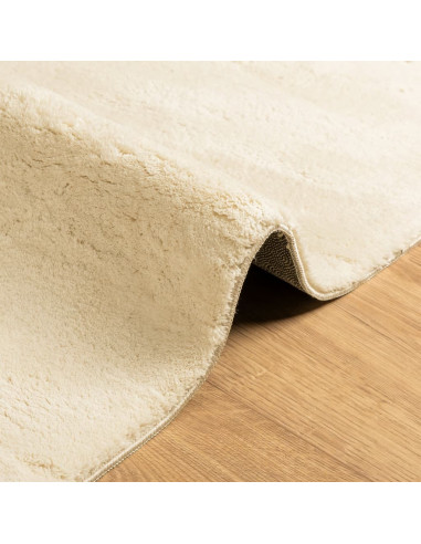 Tappeto a Pelo Corto HUARTE Morbido e Lavabile Crema 120x170 cm
