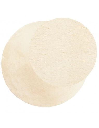 Tappeto a Pelo Corto HUARTE Morbido e Lavabile Crema Ø 80 cm