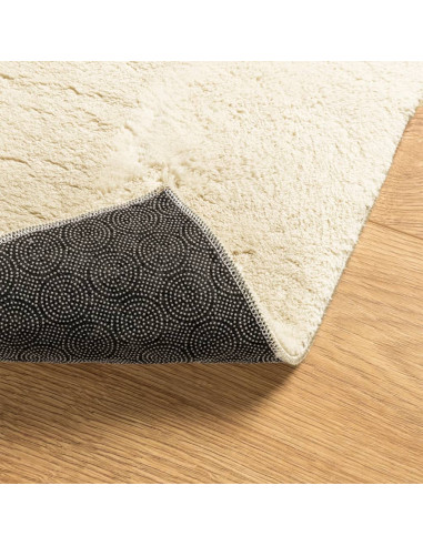 Tappeto a Pelo Corto HUARTE Morbido e Lavabile Crema 240x240 cm