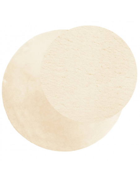 Tappeto a Pelo Corto HUARTE Morbido e Lavabile Crema Ø 200 cm