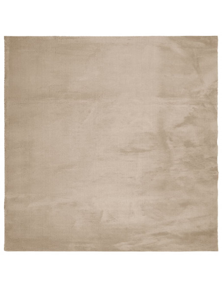 Tappeto a Pelo Corto HUARTE Morbido e Lavabile Sabbia 160x160cm