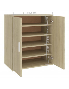 Scarpiera Rovere Sonoma 60x35x70 cm in Truciolato