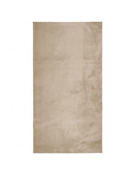 Tappeto a Pelo Corto HUARTE Morbido e Lavabile Sabbia 80x150 cm