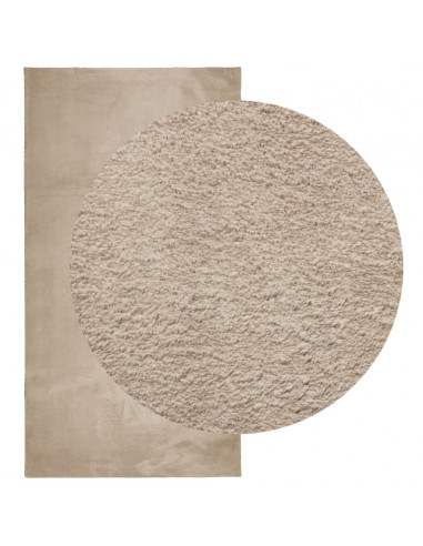 Tappeto a Pelo Corto HUARTE Morbido e Lavabile Sabbia 80x150 cm