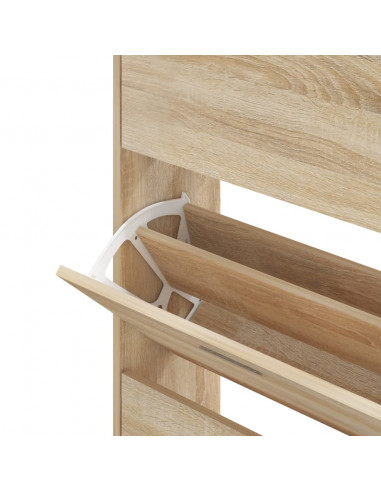 Scarpiera Rovere Sonoma 63x24x147 cm in Legno Multistrato