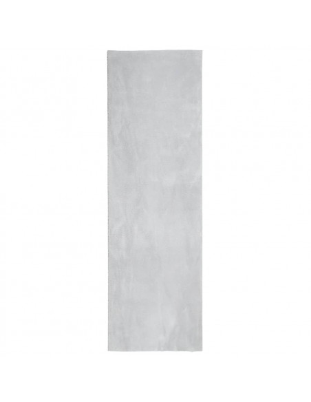 Tappeto a Pelo Corto HUARTE Morbido e Lavabile Grigio 80x250 cm