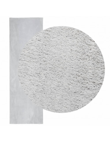 Tappeto a Pelo Corto HUARTE Morbido e Lavabile Grigio 80x250 cm