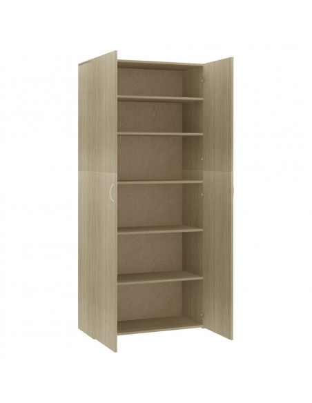 Scarpiera Rovere Sonoma 80x35,5x180 cm in Legno Multistrato