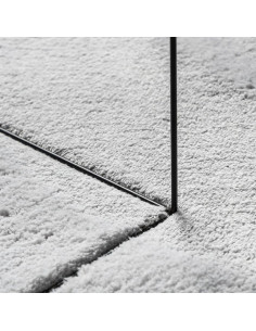 Tappeto a Pelo Corto HUARTE Morbido e Lavabile Grigio 160x160cm 2