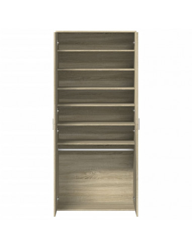 Scarpiera Rovere Sonoma 80x39x178 cm in Legno Multistrato