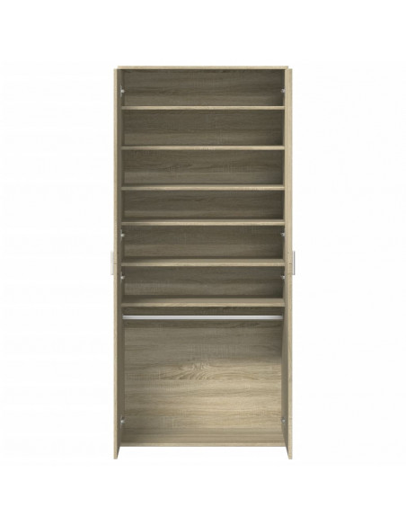 Scarpiera Rovere Sonoma 80x39x178 cm in Legno Multistrato