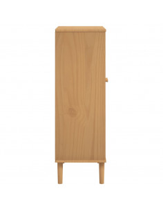 Scarpiera SENJA Aspetto Rattan Marrone 59,5x35x107 cm Massello 2