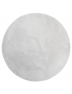 Tappeto a Pelo Corto HUARTE Morbido e Lavabile Grigio Ø 80 cm
