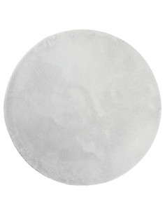 Tappeto a Pelo Corto HUARTE Morbido e Lavabile Grigio Ø 120 cm