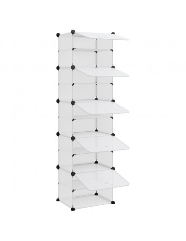 Scarpiera Trasparente 44x31,5x153,5 cm in PP