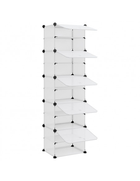 Scarpiera Trasparente 44x31,5x153,5 cm in PP