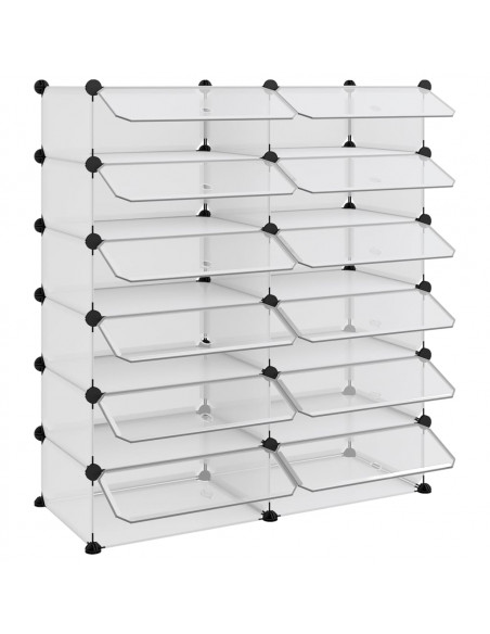 Scarpiera Trasparente 94,5x36,5x106 cm in PP