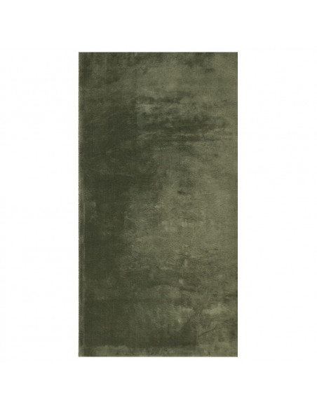 Tappeto Pelo Corto HUARTE Morbido Lavabile Verde Bosco 80x150cm