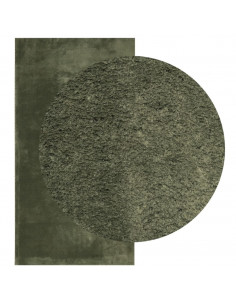 Tappeto Pelo Corto HUARTE Morbido Lavabile Verde Bosco 80x150cm 2