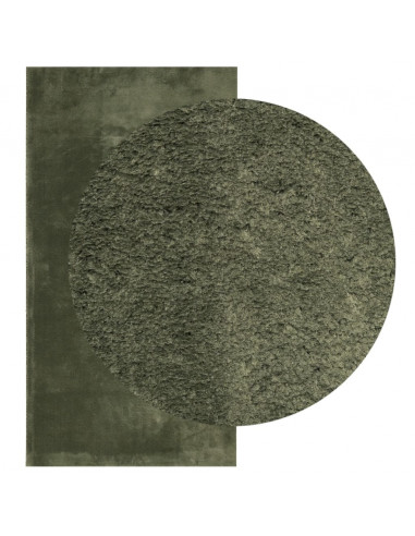 Tappeto Pelo Corto HUARTE Morbido Lavabile Verde Bosco 80x150cm